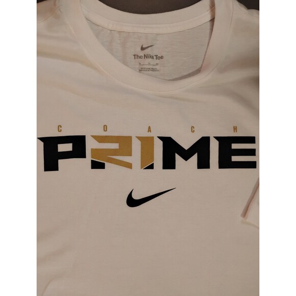 Men's Nike Coach Prime Short Sleeve Shirt White XL - Picture 4 of 5
